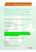 NY General Adjuster 17-70 Exam &vert; 750&plus; Q&A &vert; Test Bank 