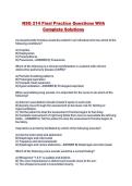 NSG 214 Final Practice Questions With Complete Solutions