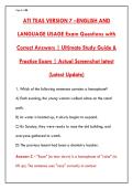 ATI TEAS Version 7 English & Language Usage Exam Prep 2026&colon; 200 Practice Questions & Rationales &vert; Pass Your TEAS 7 on the First Try