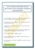 301- NC POST LICENSING EXAM QUESTIONS AND ANSWERS &lpar;VERIFIED AND UPDATED&rpar;
