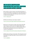 BIO 139 KCTCS CERTIFICATION EVALUATION TEST 2026 FULL QUESTIONS AND ANSWERS EXPERT VERIFIED