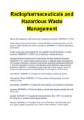 Radiopharmaceuticals & Hazardous Waste Management Guide &vert; Safety & Disposal Description&colon; Study material covering radiopharmaceutical handling and hazardous waste management practices&period; Keywords&colon; radiopharmaceuticals&comma; radioactive waste&comma; hazardous waste&comma; med