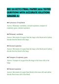 BIO 139 KCTCS FINAL PAPER 2026 TESTED QUESTIONS WITH ACCURATE SOLUTIONS GRADED A&plus;