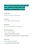 BIO 139 KCTCS PRACTICE SOLUTION SET 2026 COMPLETE QUESTIONS AND ANSWERS GUARANTEED TO PASS