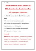 CISA Practice Exam 2026 &vert; 200 Q&A &plus; Rationales &vert; Pass ISACA Certification