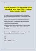 NUR 670 &ndash; APEA PRETEST TEST BANK NEWEST 2026  ACTUAL EXAM WITH COMPLETE  QUESTIONS AND  CORRECT DETAILED ANSWERS 