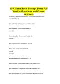 IUIC Deep Basic Precept Sheet Full Version Questions and Correct Answers