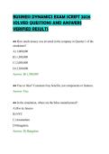 BUSINESS DYNAMICS EXAM SCRIPT 2026 SOLVED QUESTIONS AND ANSWERS VERIFIED RESULTS