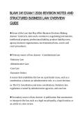 BLAW 341 EXAM 1 2026 REVISION NOTES AND  STRUCTURED BUSINESS LAW OVERVIEW  GUIDE