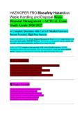 HAZWOPER FRO Biosafety Guide &vert; Hazardous Waste Handling & Disposal Training Description&colon; Training guide covering biosafety and hazardous waste handling under HAZWOPER standards&period; Keywords&colon; HAZWOPER&comma; biosafety&comma; hazardous waste&comma; safety training&comma; environmenta