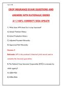 Crop Insurance Exam 2026 &vert; 200 Q&A &plus; Rationales &vert; Pass RMA&sol;FCIC Certification
