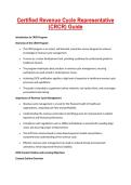 Certified Revenue Cycle Representative &lpar;CRCR&rpar; Guide
