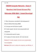 CS6250 Computer Networks Exam 2026 &vert; 200 Q&A &plus; Rationales &vert; Pass GT Course