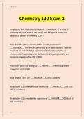 Chemistry 120 Exam 1