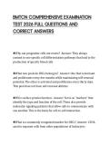 BMTCN COMPREHENSIVE EXAMINATION  TEST 2026 FULL QUESTIONS AND  CORRECT ANSWERS 