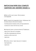 BMTCN EXAM PAPER 2026 COMPLETE  QUESTIONS AND ANSWERS GRADED A&plus; 