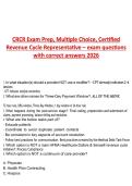 CRCR Exam Prep&comma; Multiple Choice&comma; Certified Revenue Cycle Representative &ndash; exam questions with correct answers 2026