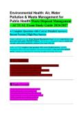 Environmental Health Study Guide &vert; Waste Management & Safety Concepts Description&colon; Overview of environmental health principles including waste management and safety practices&period; Keywords&colon; environmental health&comma; waste management&comma; safety training&comma; public healt
