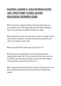 BOATING LICENSE FL 2026 REVISION NOTES  AND STRUCTURED FLORIDA BOATER  EDUCATION OVERVIEW GUIDE