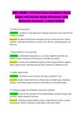 WCU NURS 110 Final Exam Complete Study  Guide with Actual Study Questions with  Rationale Answers &vert; Latest Edition