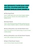 AQA GEOGRAPHY PAPER EXAM SCRIPT 2026 FULL SOLUTION QUESTIONS AND ANSWERS BUNDLED EXAMS GRADED A&plus;