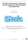 ATI TEAS 7 Science Exam - Questions & Answers &lpar;Scored A&plus;&rpar; 100&percnt; Guaranteed Best Update 2024
