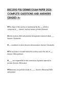 BSC2010 FSU DENNIS EXAM PAPER 2026  COMPLETE QUESTIONS AND ANSWERS  GRADED A&plus; 