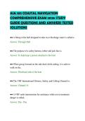 ASA 105 COASTAL NAVIGATION COMPREHENSIVE EXAM 2026 STUDY GUIDE QUESTIONS AND ANSWERS TESTED SOLUTIONS