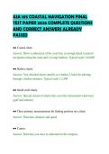 ASA 105 COASTAL NAVIGATION FINAL TEST PAPER 2026 COMPLETE QUESTIONS AND CORRECT ANSWERS ALREADY PASSED