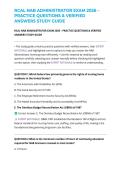 RCAL NAB ADMINISTRATOR EXAM 2026 &ndash; PRACTICE QUESTIONS & VERIFIED ANSWERS STUDY GUIDE