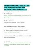 ASU FIN300 MIDTERM 2 PRACTICE TEST 2026 VERIFIED QUESTIONS AND SOLUTIONS GUARANTEED TO PASS