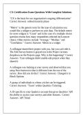 CX Certification Exam Questions With Complete Solutions