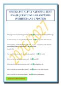 OMEGA PHI ALPHA NATIONAL TEST EXAM QUESTIONS AND ANSWERS &lpar;VERIFIED AND UPDATED&rpar;
