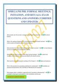 OMEGA PSI PHI&colon; FORMAL MEETINGS&comma; INITIATION&comma; AND RITUALS&period; EXAM QUESTIONS AND ANSWERS &lpar;VERIFIED AND UPDATED&rpar;