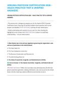 VIRGINIA PESTICIDE CERTIFICATION 2026 &ndash; VDACS PRACTICE TEST & VERIFIED ANSWERS