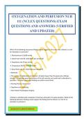 OXYGENATION AND PERFUSION NUR 111 &lpar;NCLEX QUESTIONS&rpar; EXAM QUESTIONS AND ANSWERS &lpar;VERIFIED AND UPDATED&rpar;