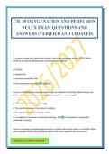 CH&period; 39 OXYGENATION AND PERFUSION NCLEX EXAM QUESTIONS AND ANSWERS &lpar;VERIFIED AND UPDATED&rpar;