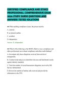 CERTIFIED COMPLIANCE AND ETHICS PROFESSIONAL COMPREHENSIVE EXAM 2026 STUDY GUIDE QUESTIONS AND ANSWERS TESTED SOLUTIONS