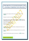 PNR 308 FINAL EXAM QUESTIONS AND ANSWERS &lpar;VERIFIED AND UPDATED&rpar;