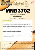 MNB3702 Assignment 2 &lpar;COMPLETE ANSWERS&rpar; Semester 1 2026 - DUE 14 April 2026