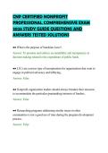 CNP CERTIFIED NONPROFIT PROFESSIONAL COMPREHENSIVE EXAM 2026 STUDY GUIDE QUESTIONS AND ANSWERS TESTED SOLUTIONS