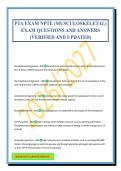 PTA EXAM NPTE &lpar;MUSCULOSKELETAL&rpar; EXAM QUESTIONS AND ANSWERS &lpar;VERIFIED AND UPDATED&rpar;