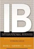BUS 410 &ndash; Test Bank for International Business 15th Edition by John Daniels &ndash; Complete Questions and Answers