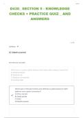 D430-SECTION 5 KNOWLEDGE CHECKS AND PRACTICE QUIZES AND CLAPBACKSECT 
