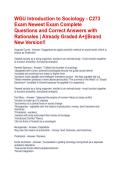 WGU Introduction to Sociology - C273 Exam Newest Exam Complete Questions and Correct Answers with Rationales &vert; Already Graded A&plus;&vert;&vert;Brand New Version&excl;&excl;