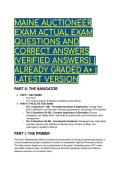 2026&sol;2027 Elite Maine Auctioneer License Exam Test Bank &vert; Actual Q&A&comma; UCC Rules & Statutory Cheat Sheet