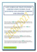 SAFE 5&period;0 RELEASE TRAIN ENGINEER CERTIFICATION COURSE&period; EXAM QUESTIONS AND ANSWERS &lpar;VERIFIED AND UPDATED&rpar;