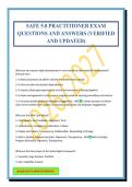 SAFE 5&period;0 PRACTITIONER EXAM QUESTIONS AND ANSWERS &lpar;VERIFIED AND UPDATED&rpar;
