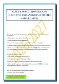 SAFE 5&period;0 PRACTITIONER EXAM QUESTIONS AND ANSWERS &lpar;VERIFIED AND UPDATED&rpar;