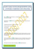 SAFE AGILE 5&period;0 EXAM QUESTIONS AND ANSWERS &lpar;VERIFIED AND UPDATED&rpar;